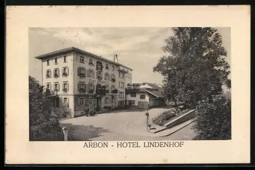 AK Arbon, Hotel Lindenhof A. Heller mit Einfahrt
