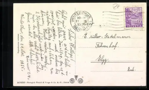 AK Winterthur, Kantonsspital, Hauptgebäude von einer Wiese aus