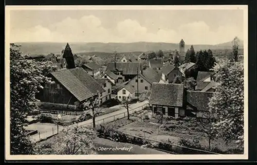AK Oberrohrdorf, Strassenpartie mit Kirche
