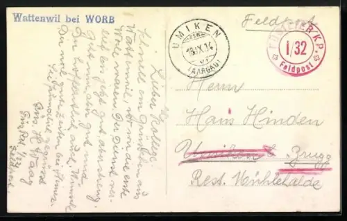 AK Wattenwil bei Worb, Ortspartie