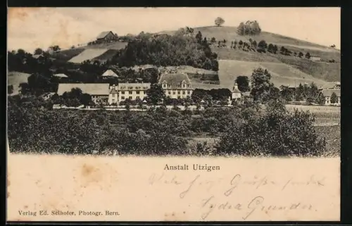 AK Utzigen, Anstalt mit Strassenpartie