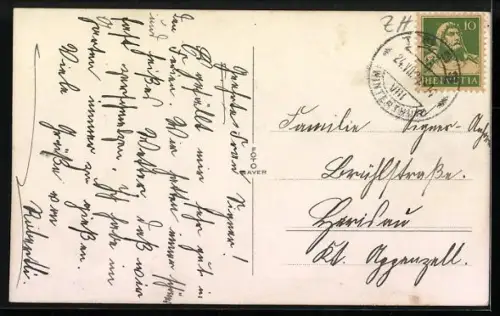 AK Töss, Teilansicht mit Kirche