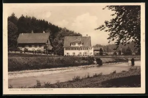 AK Sihlwald /Sihltal, Restaurant mit Brücke