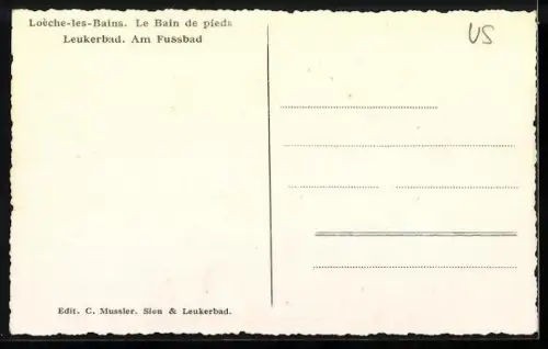AK Loèche-les-Bains / Leukerbad, Le Bain de pieds / Fussbad