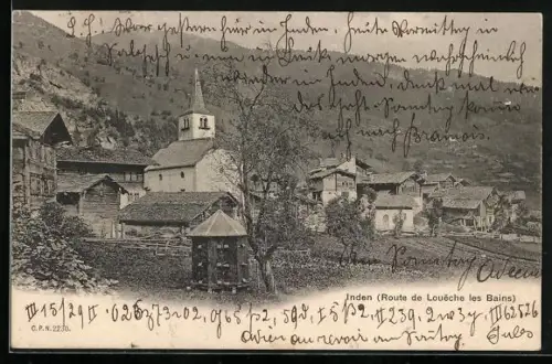 AK Inden, Ortsansicht mit Kirche