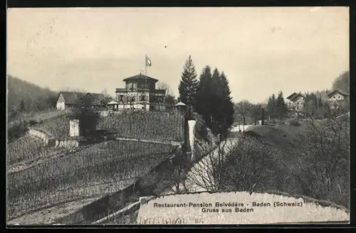 AK Baden, Restaurant-Pension Belvédère