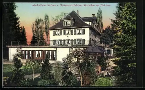 AK Rüschlikon am Zürichsee, Alkoholfreies Kurhaus und Restaurant Nidelbad