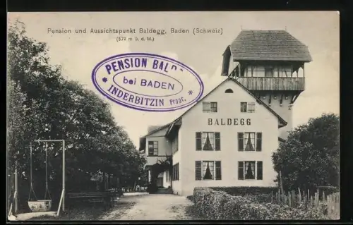 AK Baldegg /Baden, Pension und Aussichtspunkt Baldegg Inderbitzin