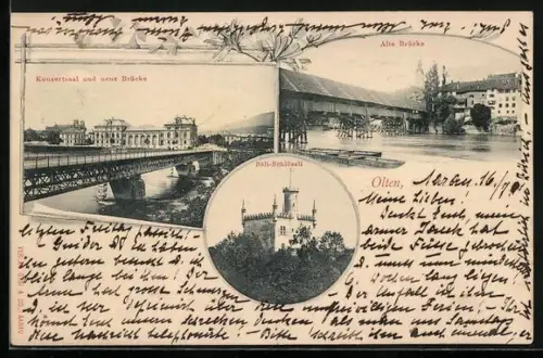 AK Olten, Konzertsaal und neue Brücke, Alte Brücke, Säli-Schlössli