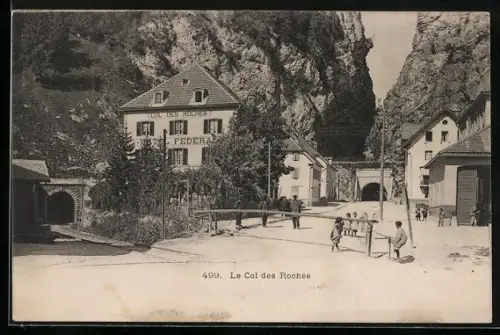 AK Le Locle, Le Col des Roches, Grenze