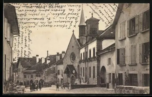 AK Boudry, Grand` Rue, Strassenpartie