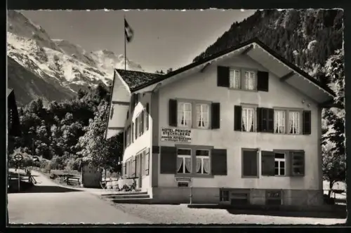 AK Stechelberg im Lauterbrunnental, Hotel & Pension Stechelberg mit Grosshorn