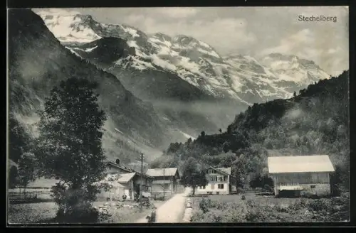 AK Stechelberg, Ortspartie im Gebirge