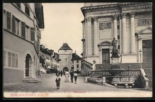 AK Solothurn, Strassenpartie mit Tor