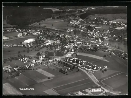 AK Mellingen, Totalansicht, Fliegeraufnahme