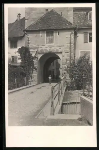 AK Mellingen, Strassenpartie mit Tor