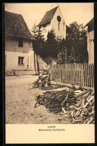 AK Lohn /SH, Malerische Dorfpartie