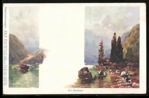 Künstler-AK Philipp + Kramer Nr. XX /3: Seestimmungen, Am Mondsee