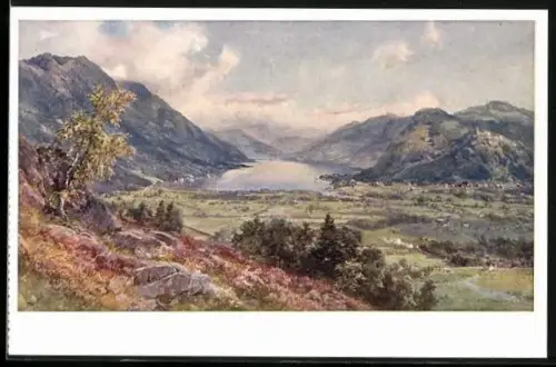 Künstler-AK Edward Theodore Compton: Villach, Sicht über den Ossiachersee
