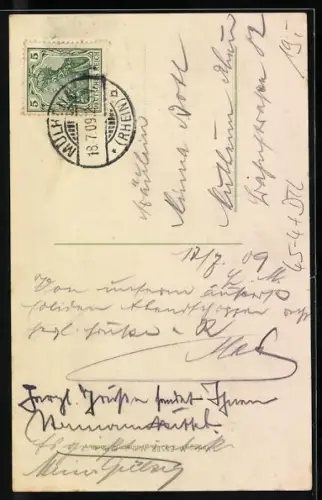 AK Mülheim am Rhein, IV. Kreisturnfest des Turnkreises VIIIb, 1909, Ortsansicht, Portrait Turnvater Jahn