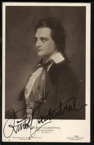 AK Opernsänger Rudolf Laubenthal als Cavaradossi in Tosca