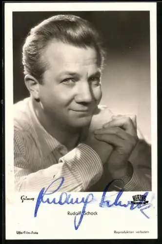 AK Opernsänger Rudolf Schock im Hemd