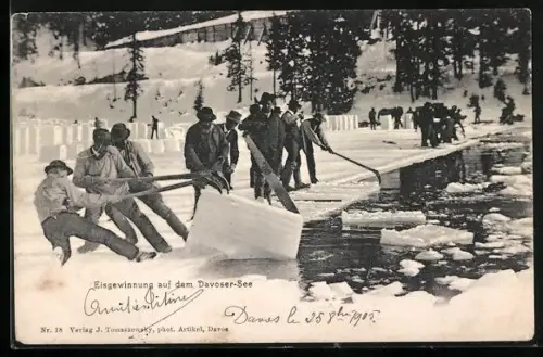 AK Davos, Eisgewinnung auf dem Davoser-See