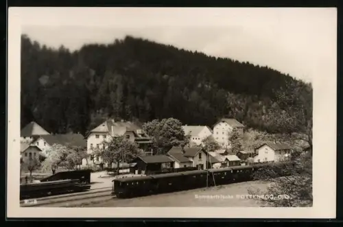 AK St. Gotthard im Mühlkreis, Rottenegg, Bahnhof mit Zug der Mühlkreisbahn