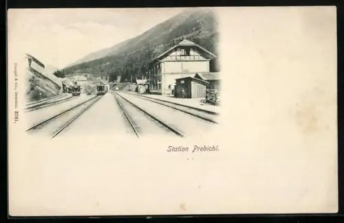 AK Prebichl, Blick in den Bahnhof