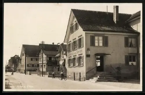 AK Horn a. B`See, Gasthaus zum Sternen mit Strassenpartie