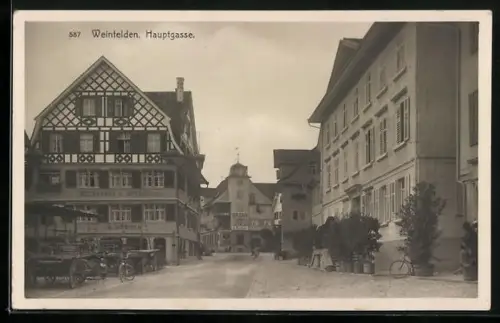 AK Weinfelden, Metzgerei A. Dünner in der Hauptgasse