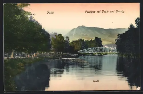 AK Jena, Paradies mit Saale und Jenzig