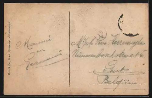 AK Köln a. Rh., Totalansicht, Rhein, Dampfschiffe, Dom