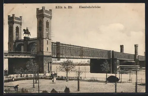 AK Köln a. Rh., Eisenbahnbrücke