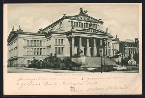 AK Berlin, Königliches Schauspielhaus, Gendarmenmarkt