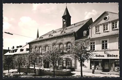 AK Münchberg i. Ofr., Rathaus mit Anlage