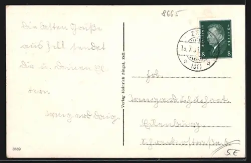 AK Zell i. Fichtelgebirge, Ortsansicht bei Tag