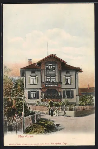 AK Ober-Uzwil, Motiv vom Gemeindehaus