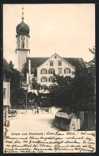 AK Rheineck, Partie an der Kirche