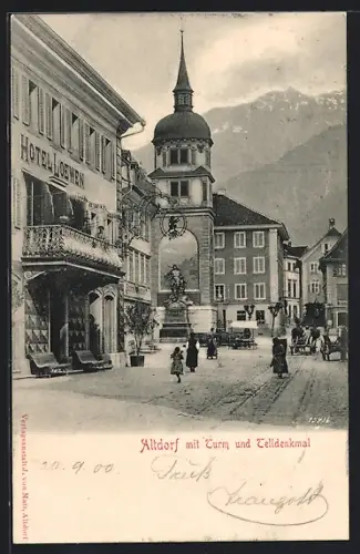 AK Altdorf, Platz und Telldenkmal