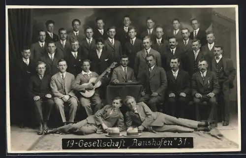 Foto-AK Ranshofen, Gesellschaft Ranshofen 1931, Gruppenbild