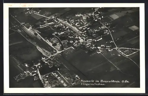 AK Neumarkt im Hausruckkreis, Panorama vom Flugzeug aus