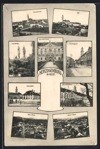 AK Herzogenburg, Traisenbrücke, Stifts Kellerstübel, Kirchengasse