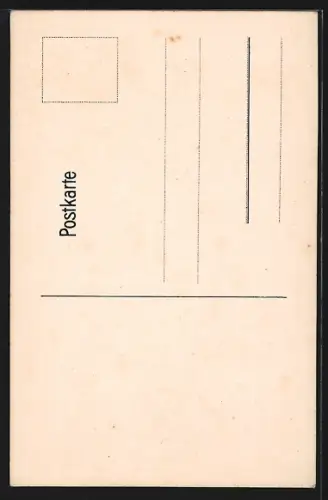 Künstler-AK Leoben, Häuser an der Mur