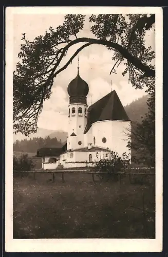 AK Ramsau / Berchtesgaden, Kirche in Au