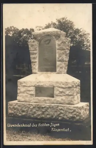 AK Klagenfurt, Ehrendenkmal der Achter-Jäger