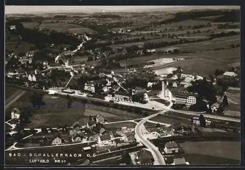 AK Bad-Schallerbach /O. Ö., Strassenpartie, Fliegeraufnahme