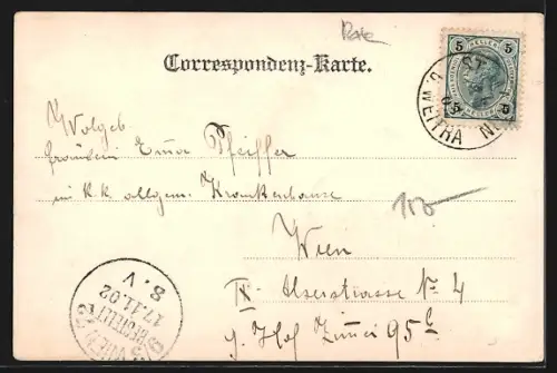 AK St. Martin bei Weitra, Teilansicht mit Kirche