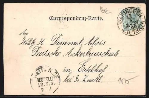 AK Waidhofen a. d. Thaya, Teilansicht mit Kirche