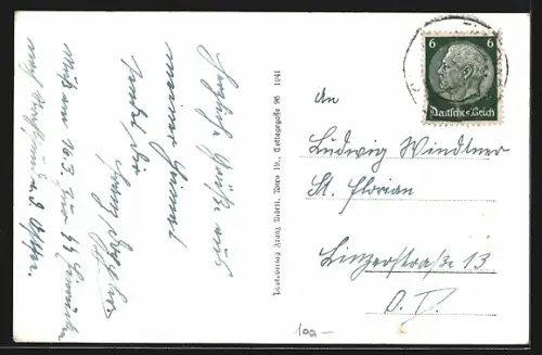 AK Hofkirchen a.d. Trattnach, Panorama mit Kirche